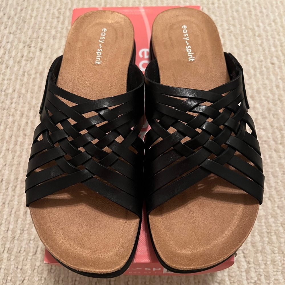 NIB Easy Spirit Black Women's Sandals Size 8 - Picture 2 of 6